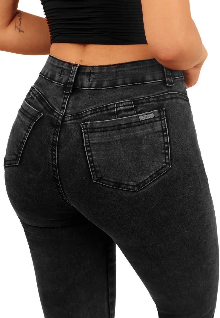 JEANS MUJER NEGRA FLARE JE3945N-3