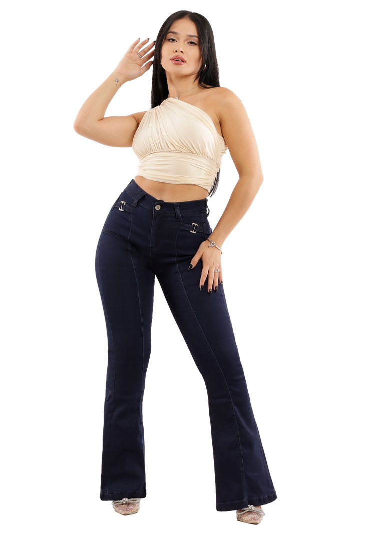 Jeans Flare Elasticado Azul Mujer JE3638A-0