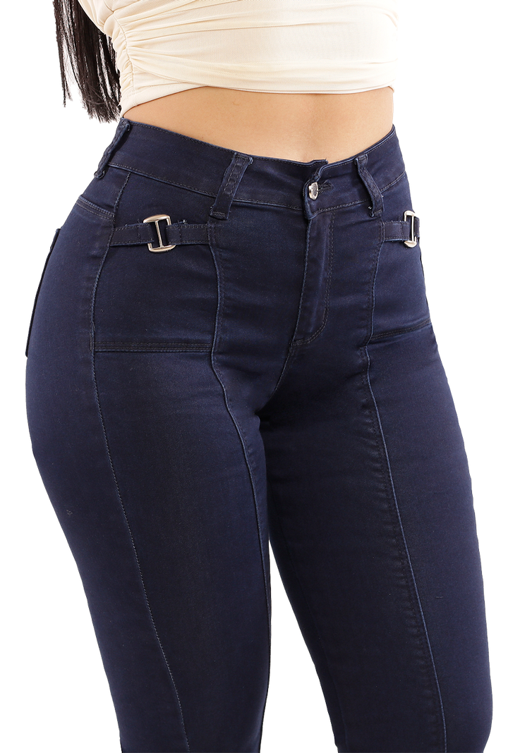 Jeans Flare Elasticado Azul Mujer JE3638A-2