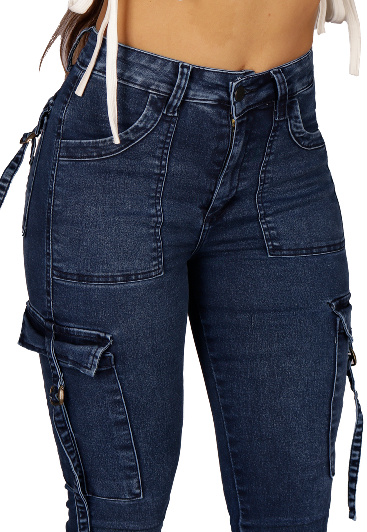 JEANS CARGO PITILLO AZUL MUJER-2