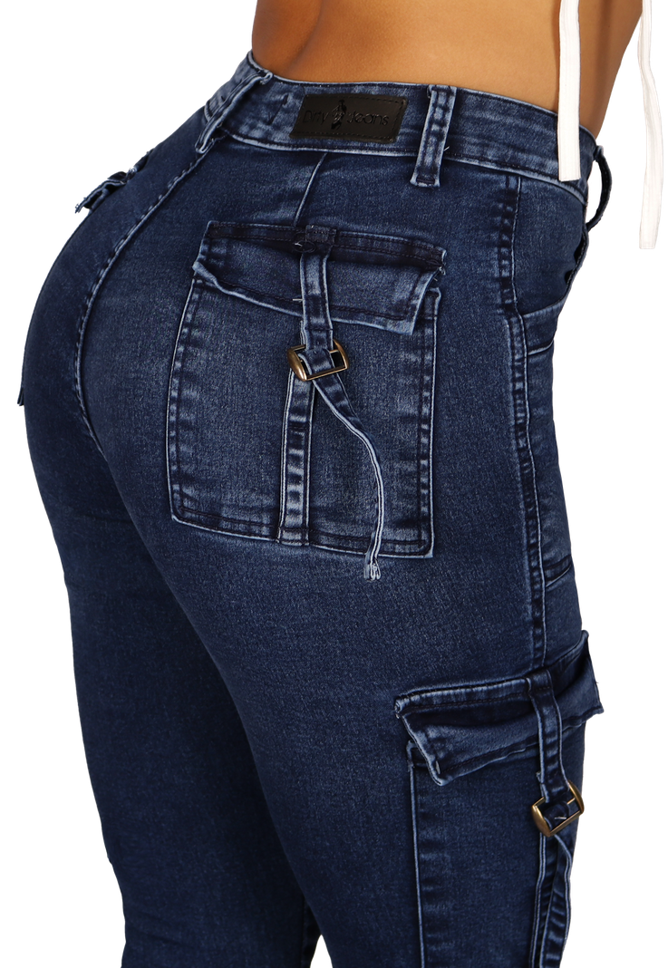JEANS CARGO PITILLO AZUL MUJER-3