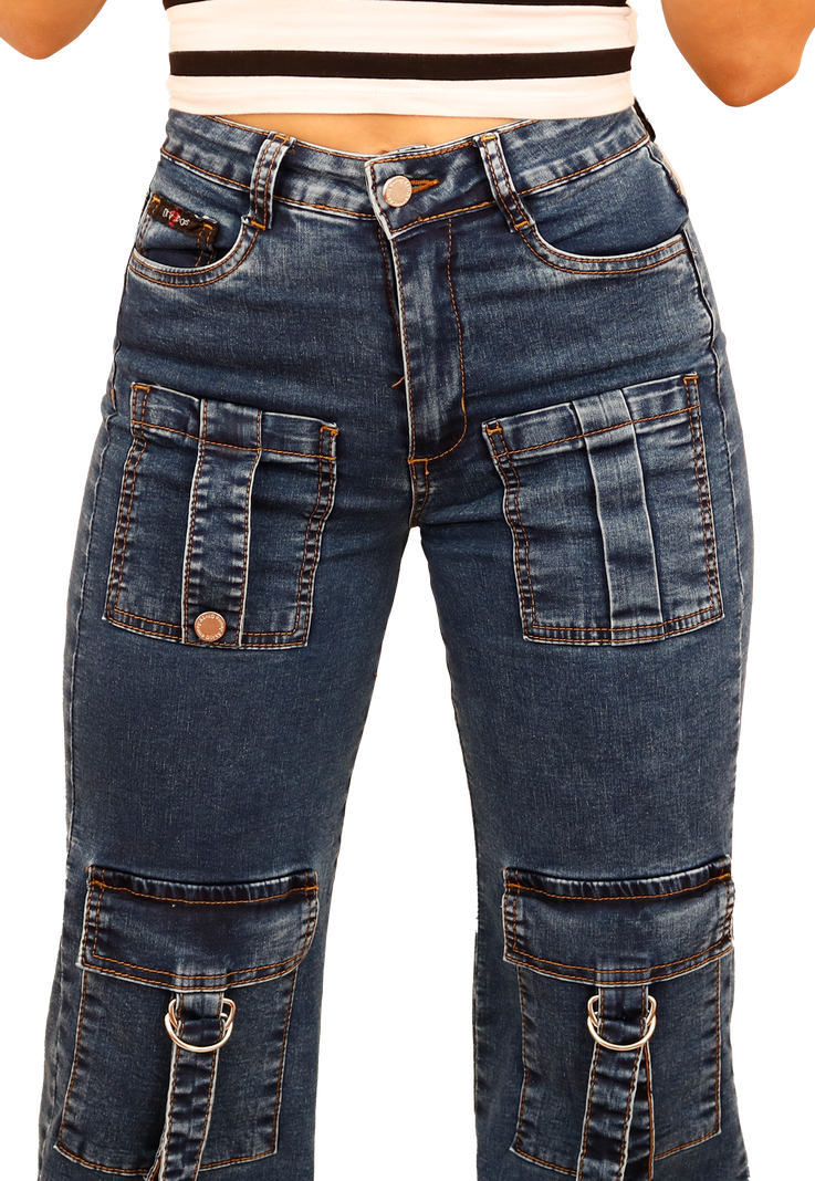 JEANS CARGO AZUL JE3906A-3