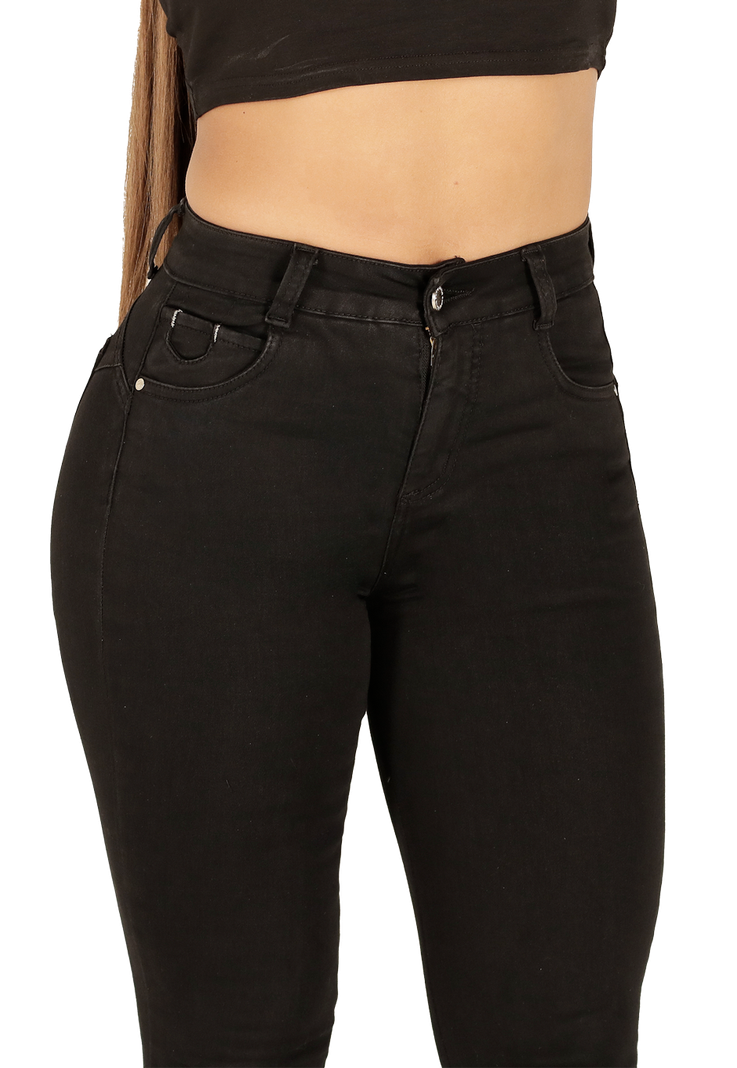 Jeans Skinny Negro Mujer-2