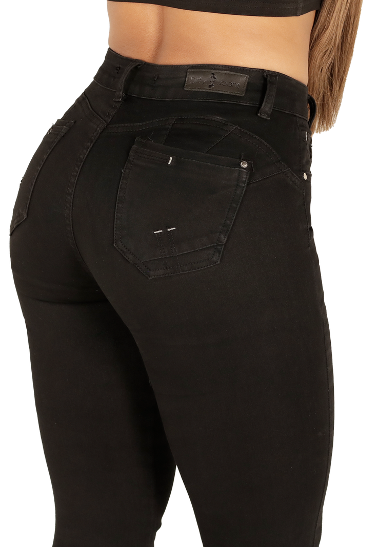 Jeans Skinny Negro Mujer-3