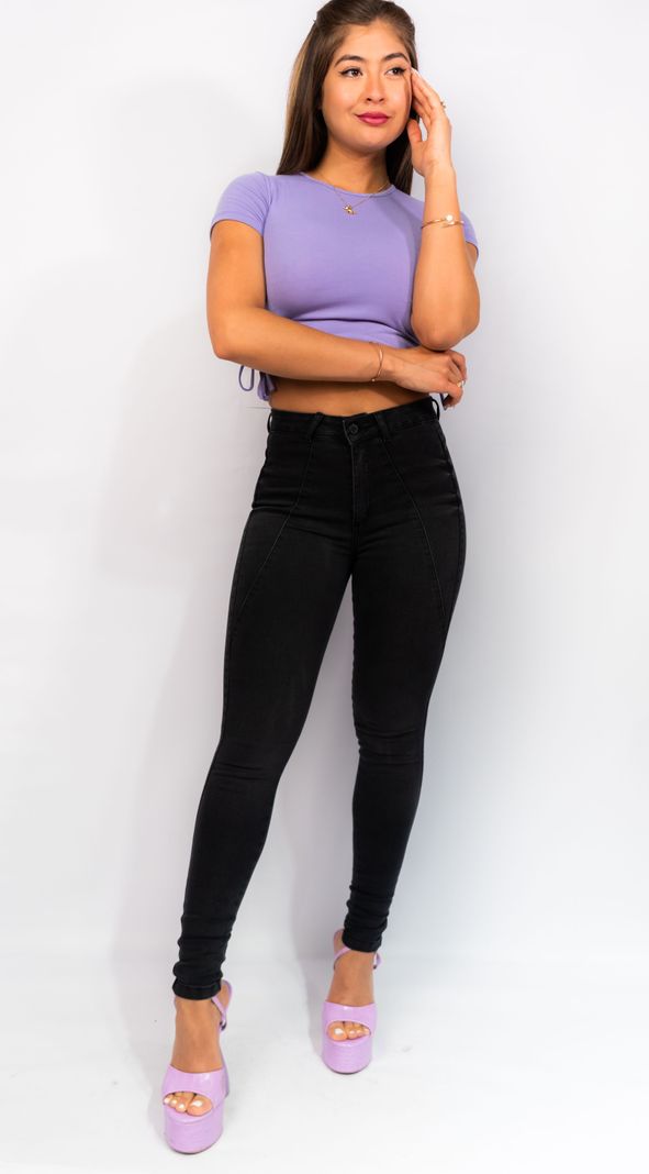 JEANS ELASTICADO PUSH UP NEGRO MUJER JE3535N-0
