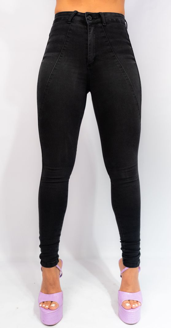 JEANS ELASTICADO PUSH UP NEGRO MUJER JE3535N-2