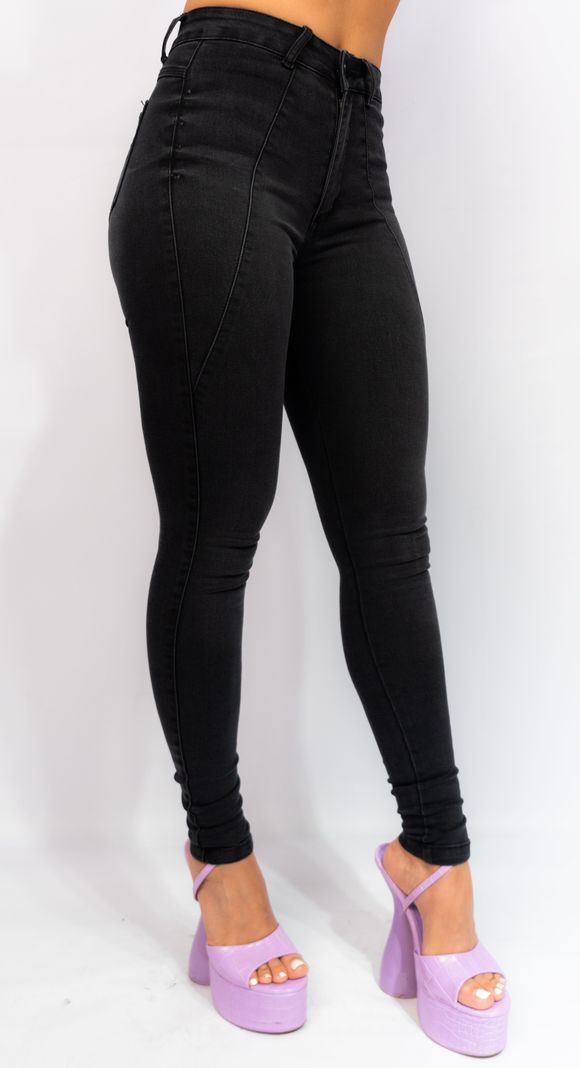JEANS ELASTICADO PUSH UP NEGRO MUJER JE3535N-3