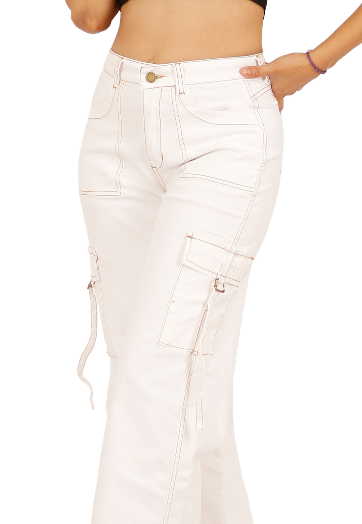 JEANS BLANCO CARGO MUJER JE3278BB-2