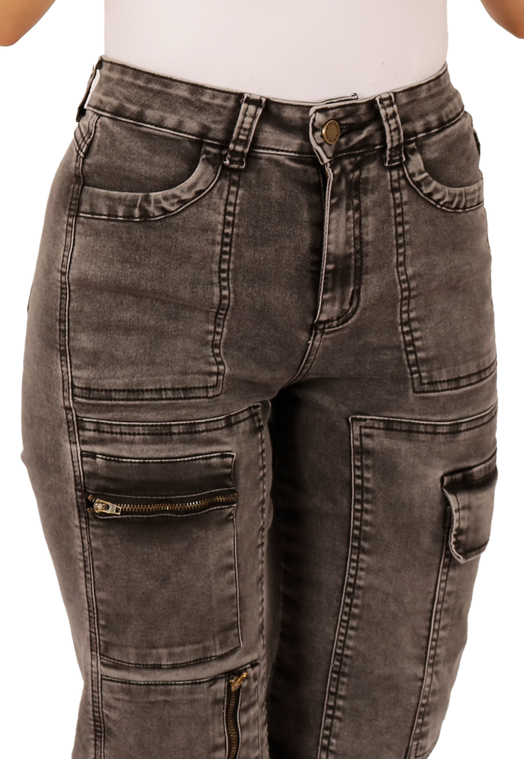 JEANS CARGO GRIS MUJER JE3646GC-4