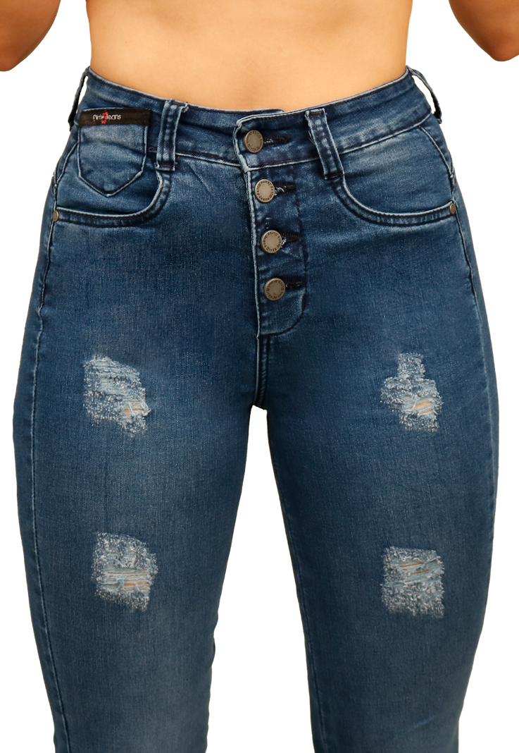 JEANS AZUL MUJER 4 BOTONES JE3901A-2