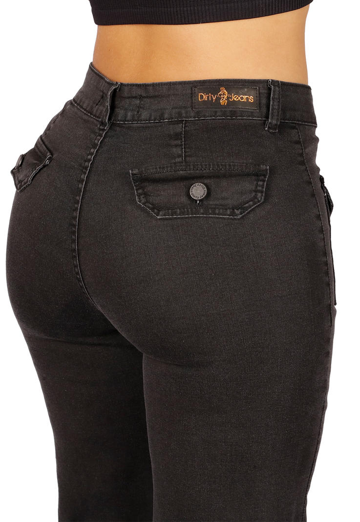 JEANS NEGRO ELASTICADO MOM MUJER JE3517N-4