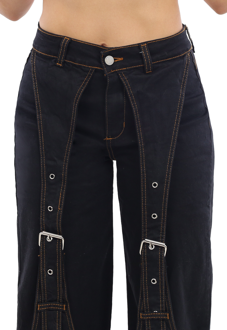  JEANS RECTO NEGRO MUJER  JE3917N-3