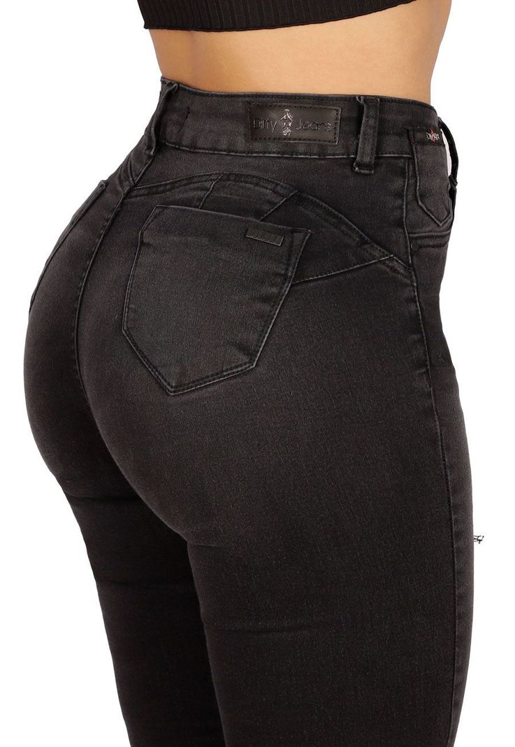 Jeans Pitillo Gris Mujer Dirty -3