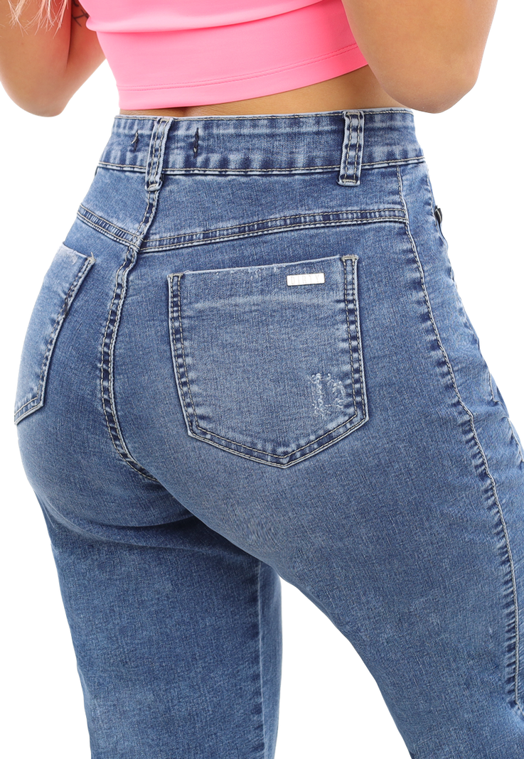 JEANS RECTO AZUL MUJER JE3944A-3