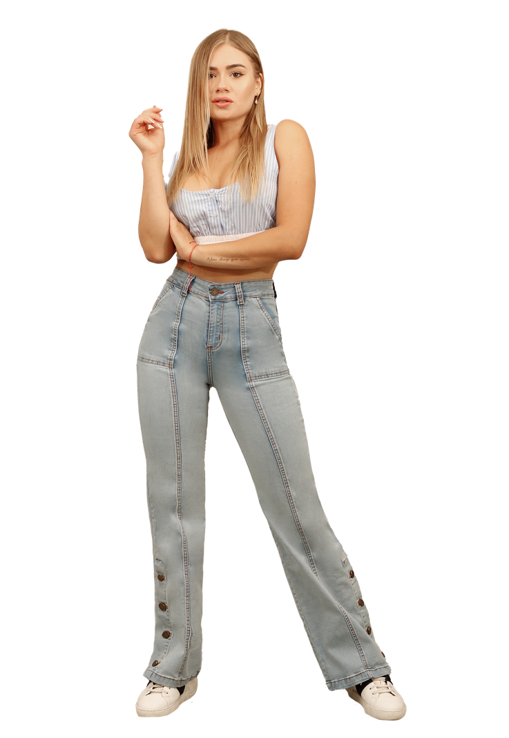 JEANS RECTO CELESTE MUJER JE3903C-0