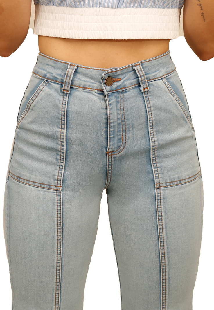 JEANS RECTO CELESTE MUJER JE3903C-2