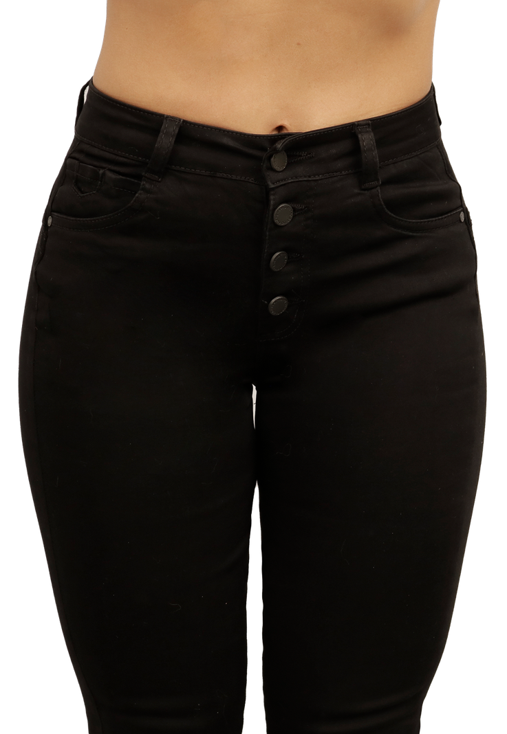 JEANS MUJER NEGRO PITILLO JE3602N-2