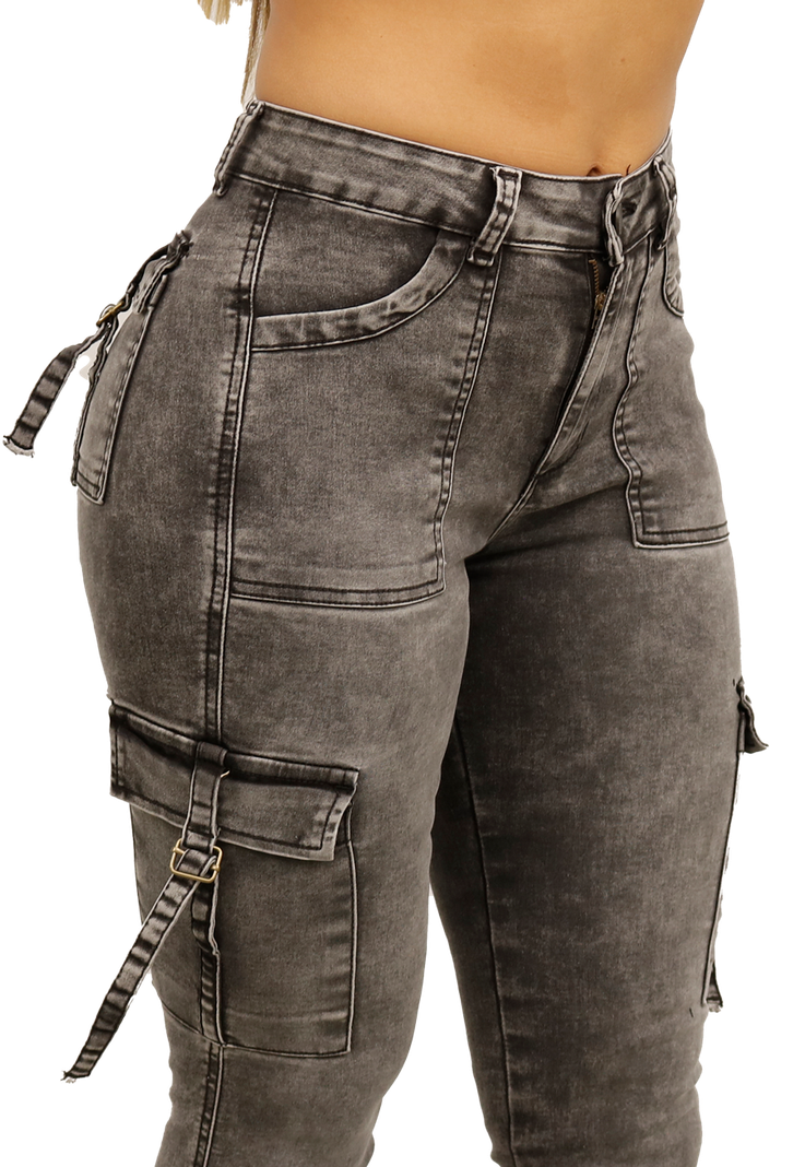 JEANS CARGO GRIS MUJER JE3521GC-2