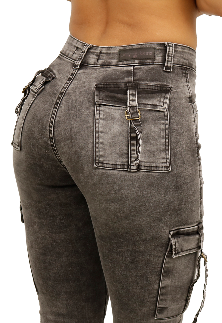 JEANS CARGO GRIS MUJER JE3521GC-3