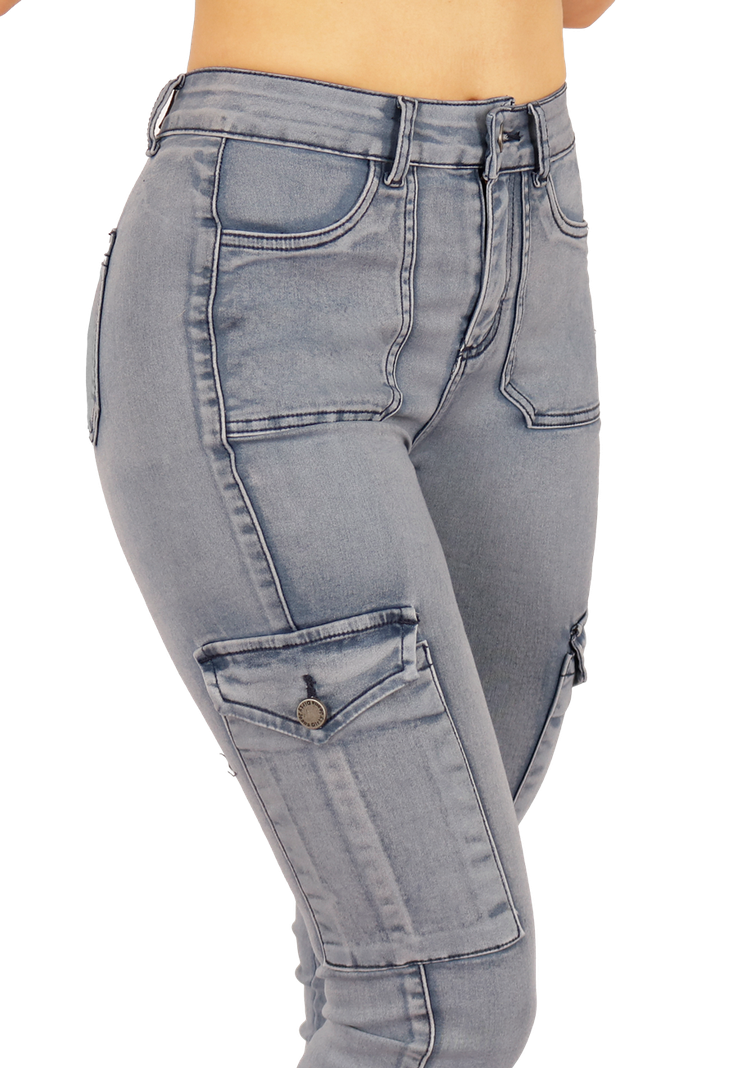 JEANS CARGO PITILLO CELESTE MUJER JE3707C-2