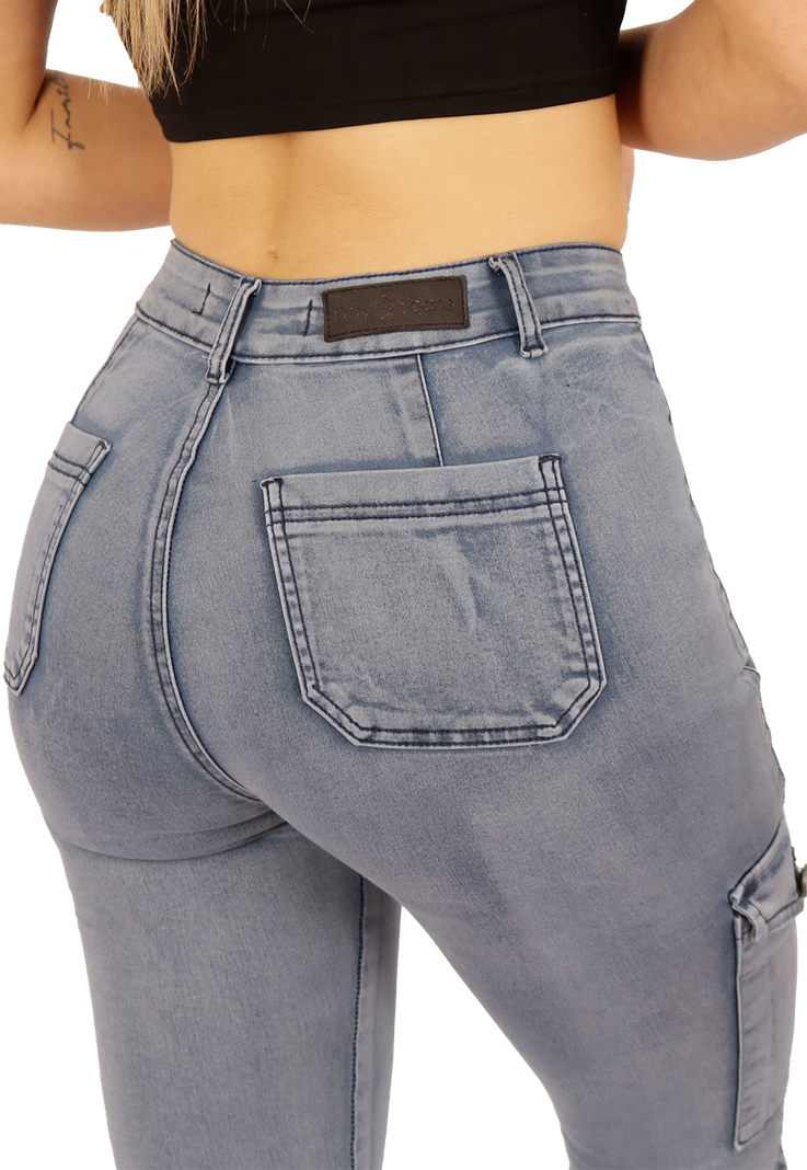 JEANS CARGO PITILLO CELESTE MUJER JE3707C-3