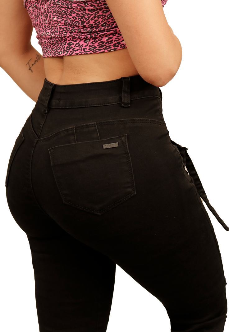 JEANS NEGRO FLARE MUJER JE3908N-3
