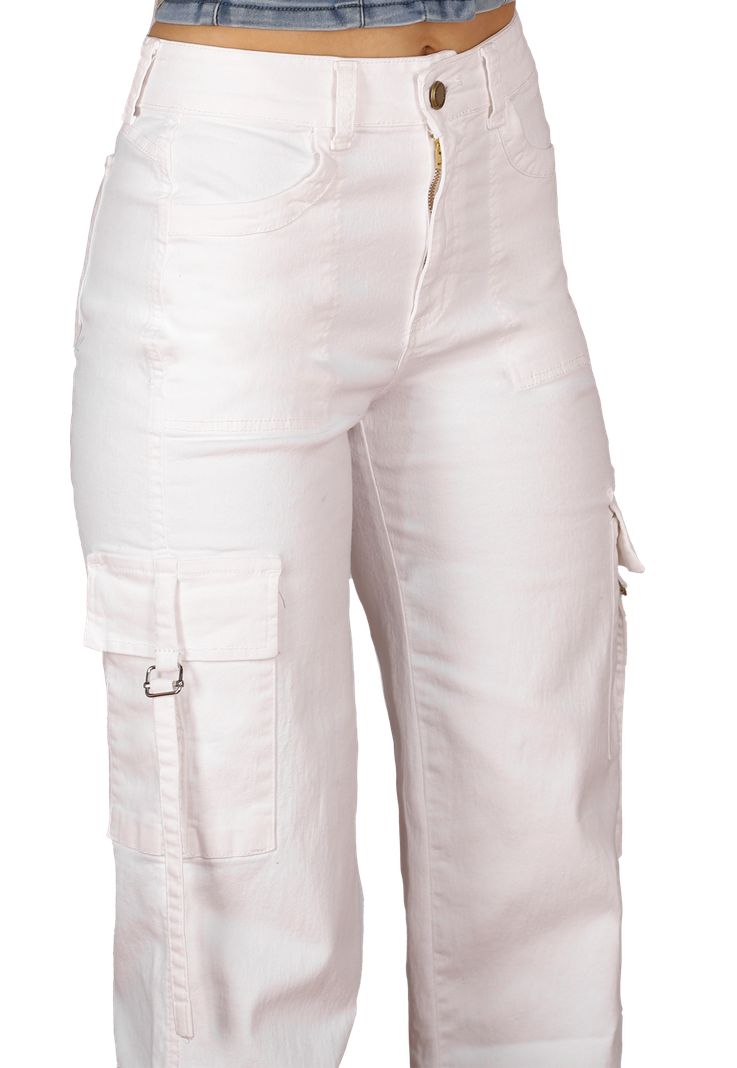 JEANS CARGO BLANCO MUJER JE3278BL-2