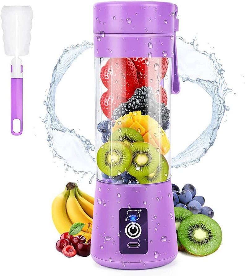 Licuadora portátil recargable USB color Lila-0