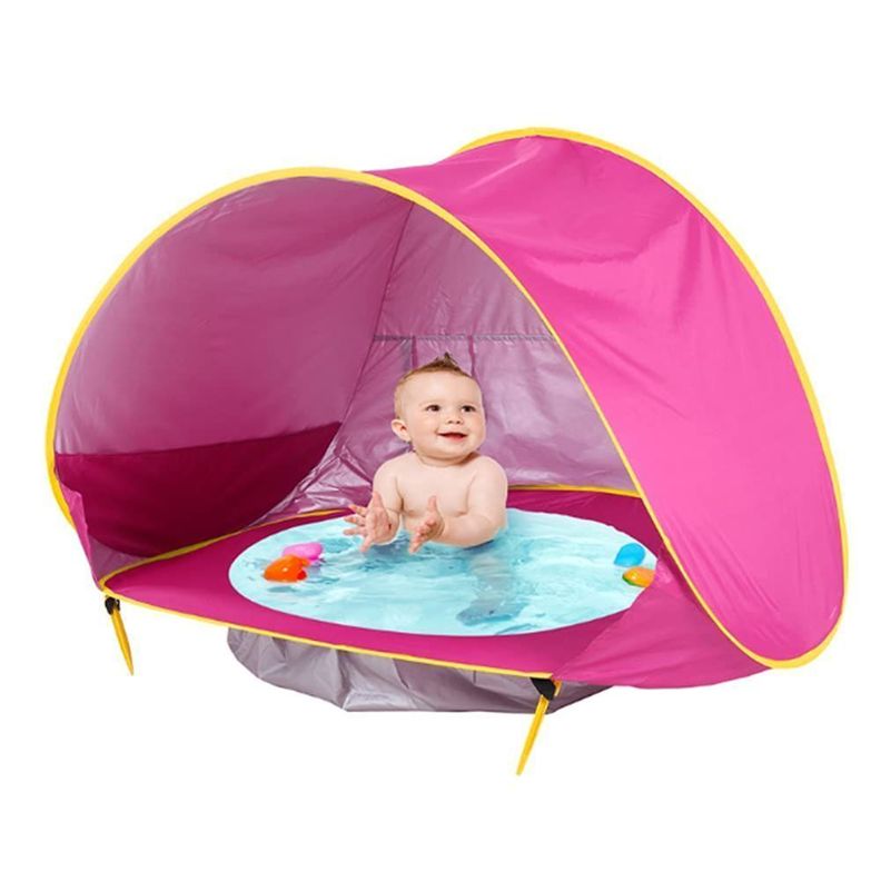 Carpa Plegable Con Protección UV Piscina Infantil Azul-1