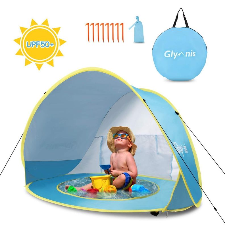 Carpa Plegable Con Protección UV Piscina Infantil Azul-3