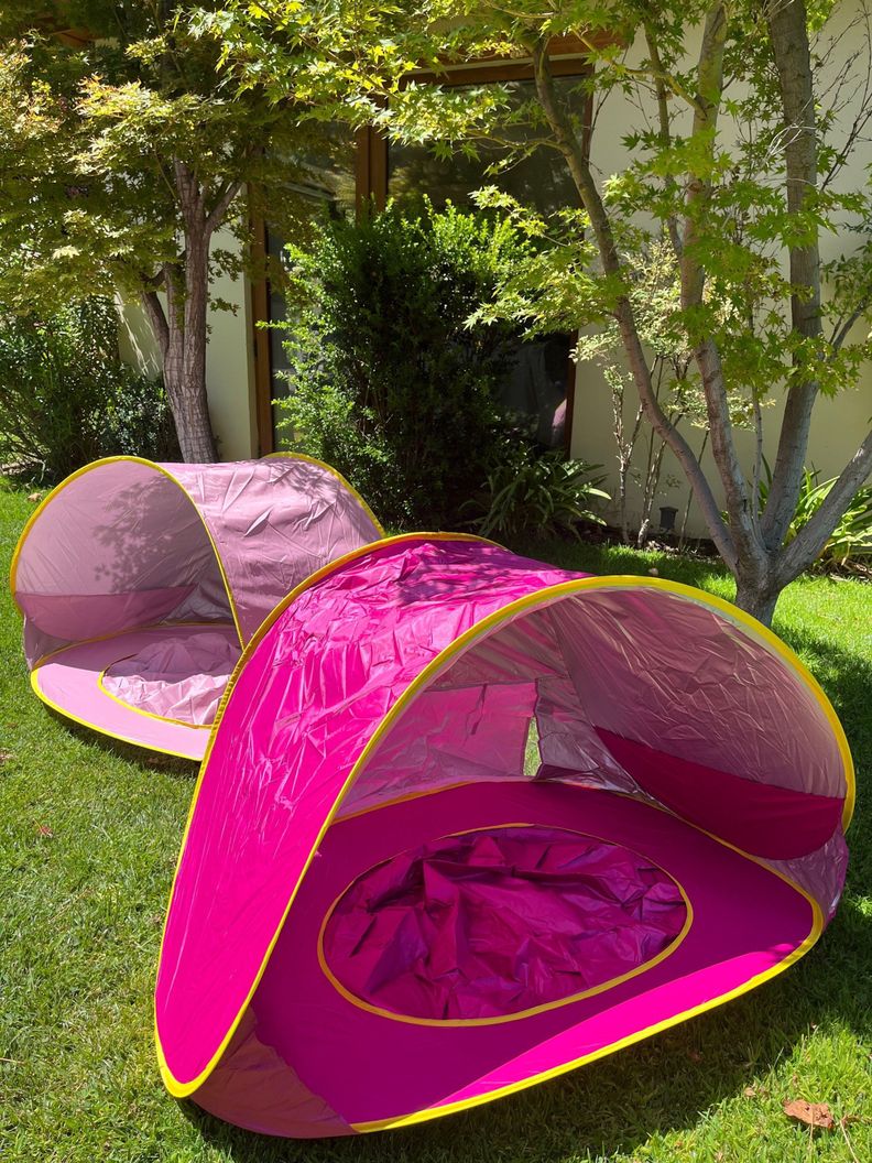 Carpa Plegable Con Protección UV Piscina Infantil Azul-4