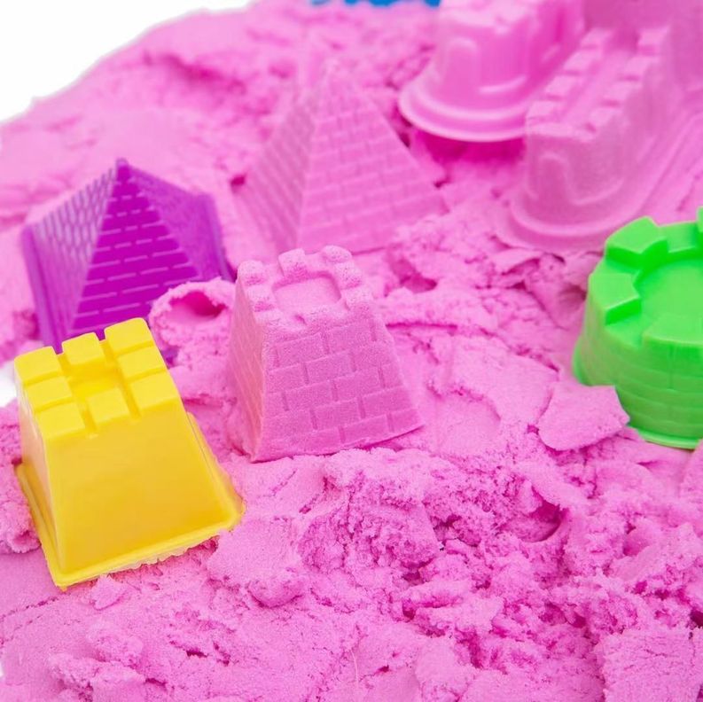 Arena Mágica color Naranjo  maleta de 2 kilos c/accesorios-0