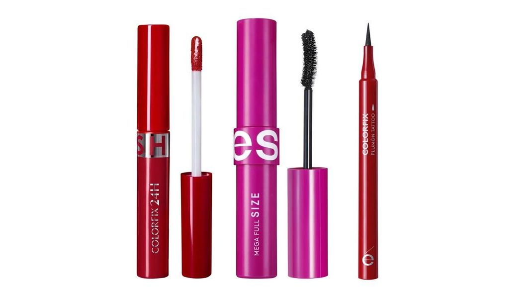 Set De Maquillaje Mascara de pestañas, Labial y Delineador -0