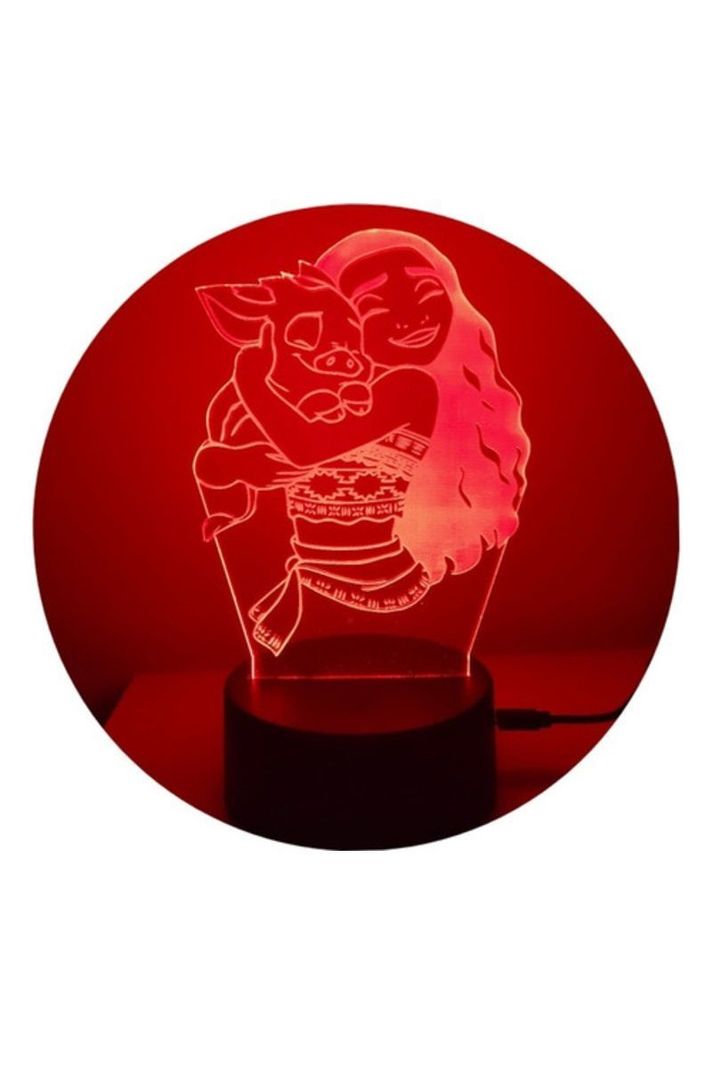 Lámpara Ilusión 3D Moana 7 Colores-3