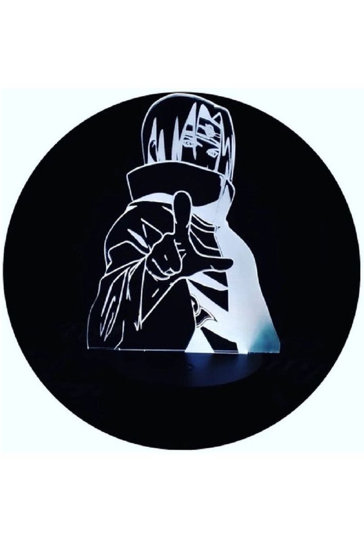 Lámpara Ilusión 3D Itachi Uchiha Naruto 7 Colores-1