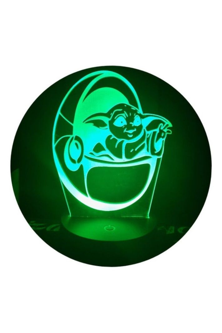 Lámpara Ilusión 3D Baby Yoda 7 Colores-2