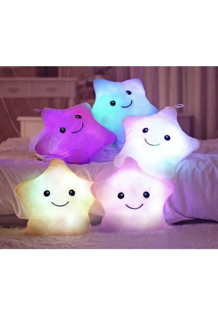 Almohada Luminosa de Felpa con Forma de Estrella-2