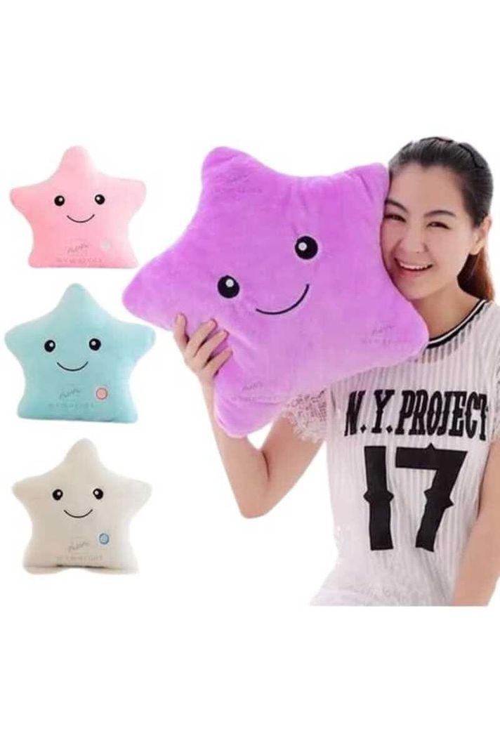 Almohada Luminosa de Felpa con Forma de Estrella-3