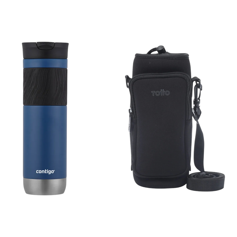 Vaso Mug Contigo 710 ML Porta botellas Totto Negro
