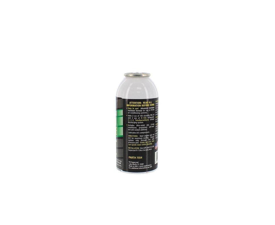 Carga Aceite PAG100 con tinteUV detector de fuga y R134a 4oz-3