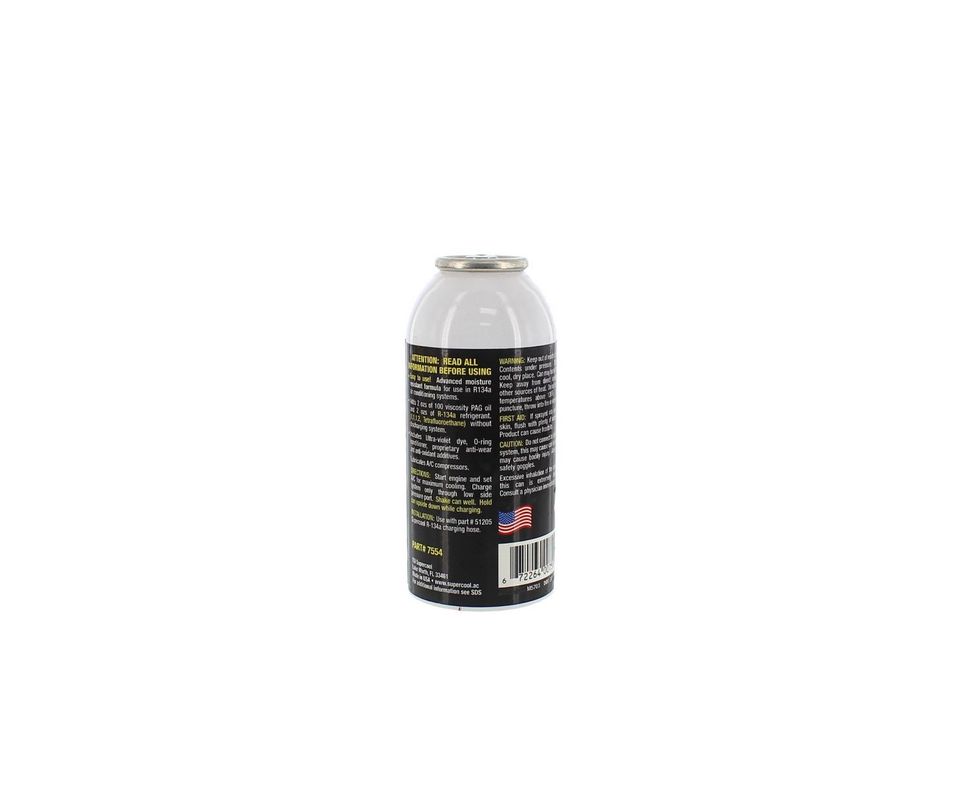 Carga Aceite PAG100 con tinteUV detector de fuga y R134a 4oz-4