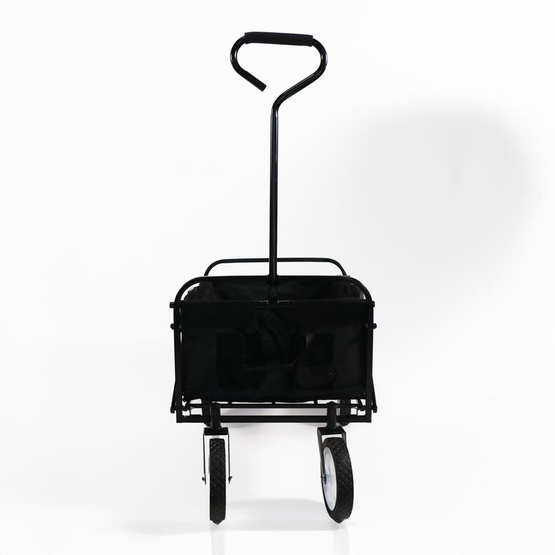 CARRO PLEGABLE DE ARRASTRE OUTDOOR CON RUEDAS NEGRO 90X50X65CM-5