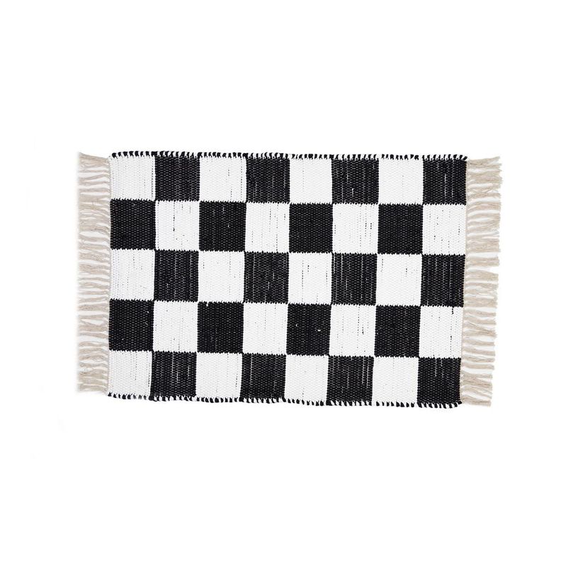 Bajada de cama Jakarta de yute y algodón 60x90 cm-0