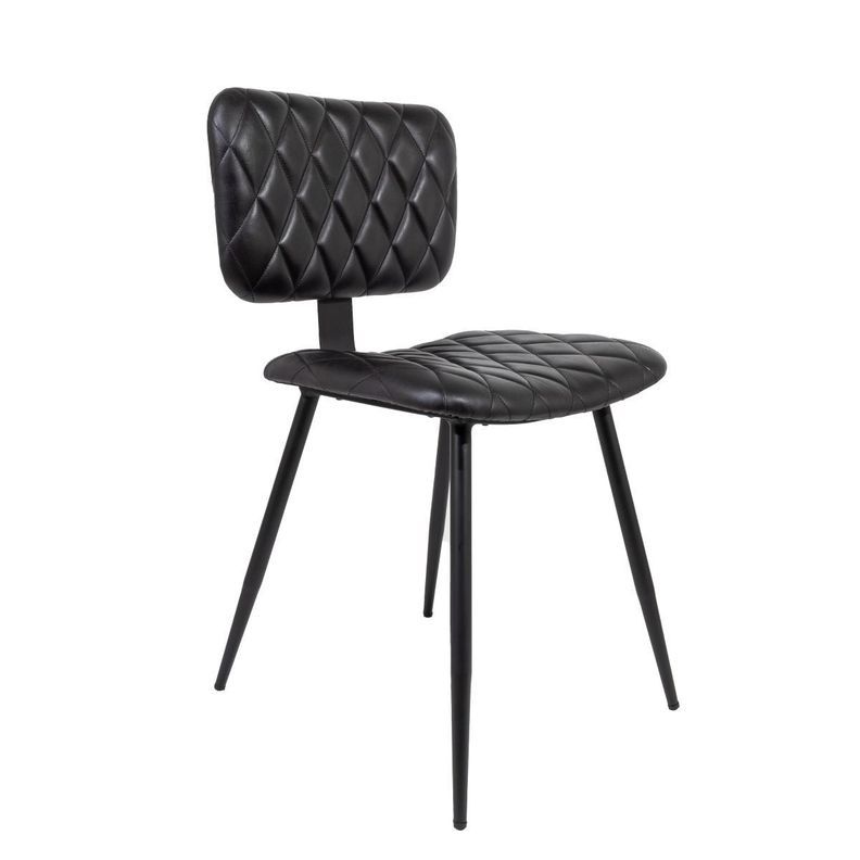 Silla de Cuero Lisboa Negro-0