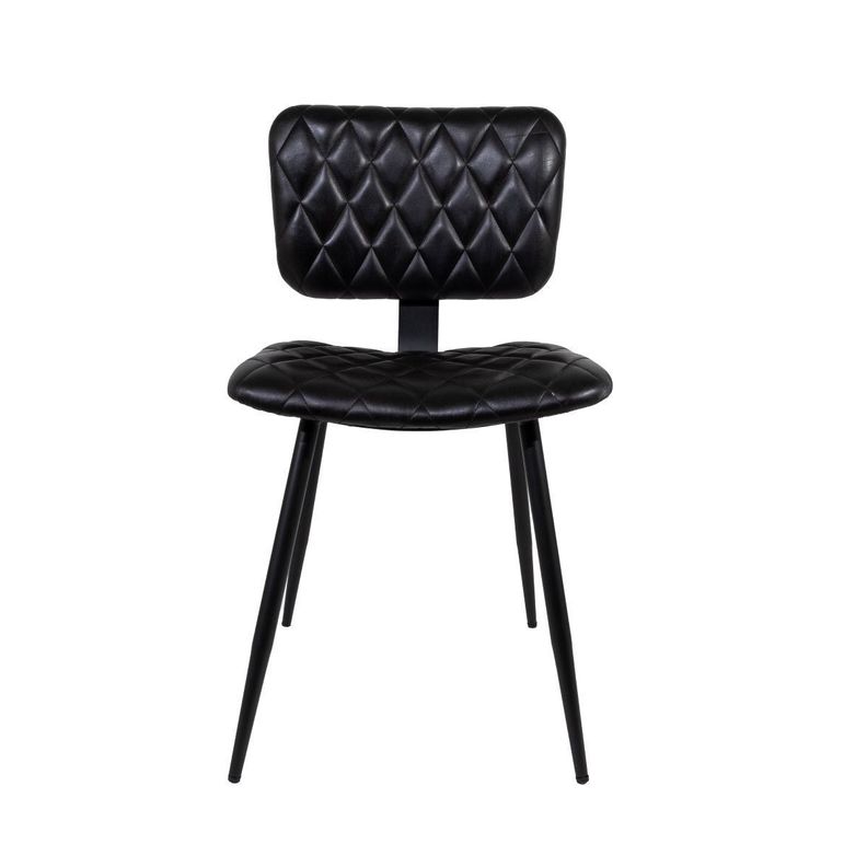 Silla de Cuero Lisboa Negro-1