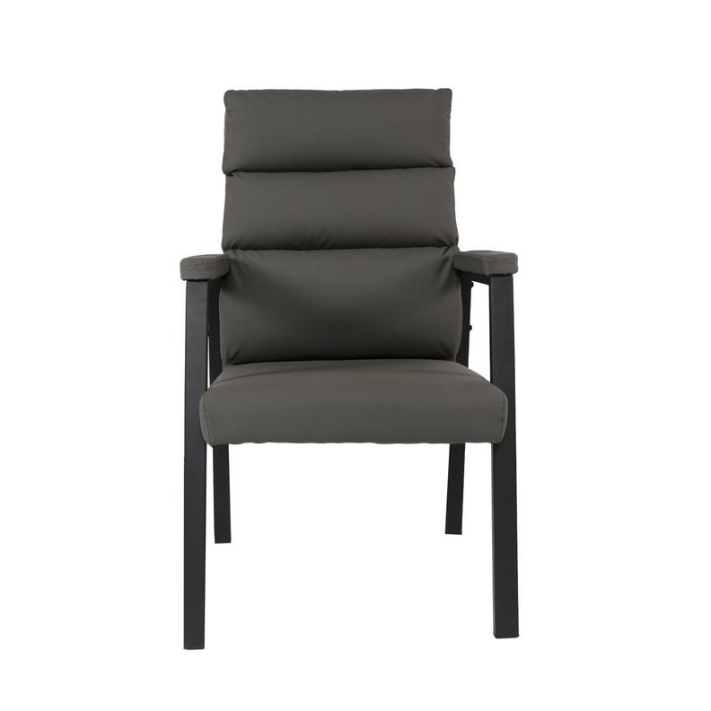 Silla ejecutiva Hamilton Eco-Cuero + acero negro opaco-1