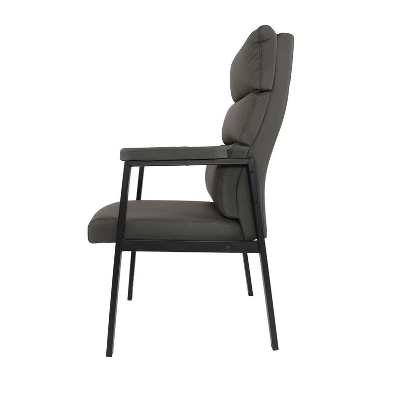 Silla ejecutiva Hamilton Eco-Cuero + acero negro opaco-2
