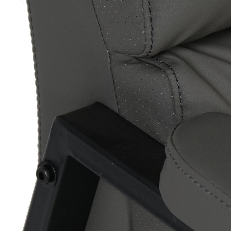 Silla ejecutiva Hamilton Eco-Cuero + acero negro opaco-5