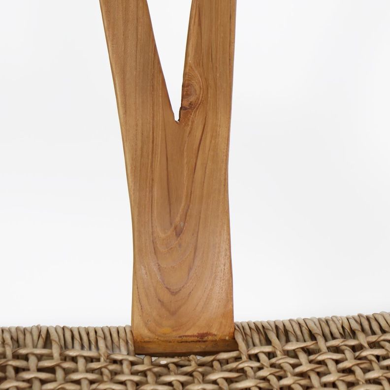 Silla BAR Wishbone madera / fibra sintética color natural H72cm-6