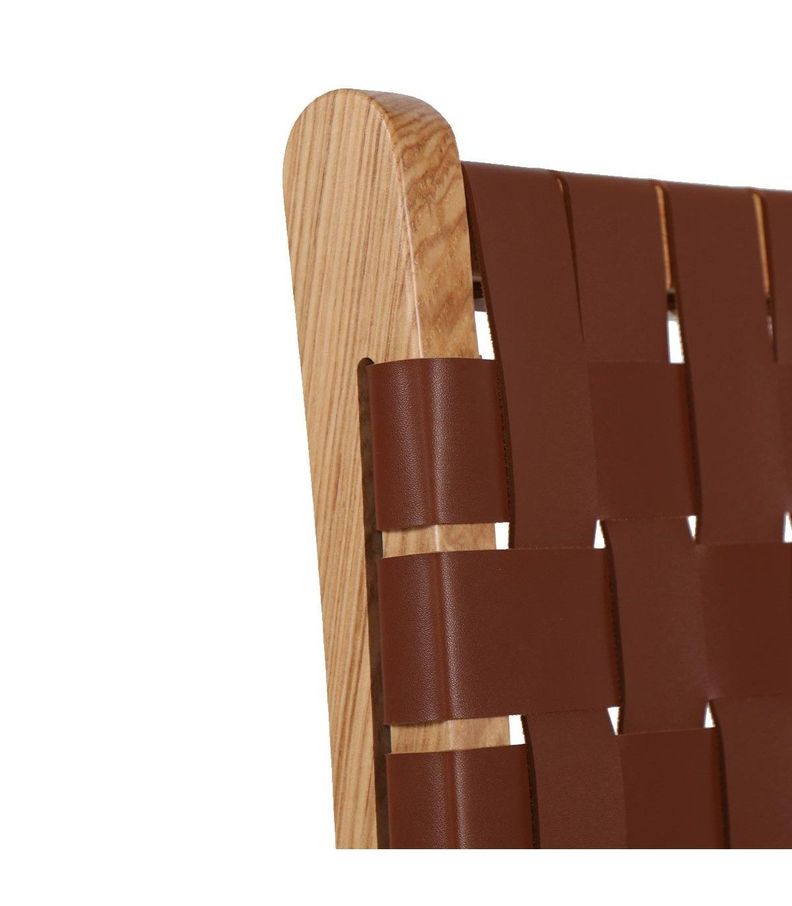 Silla Alice Ecocuero Trenzado Marrón 59 x 67 x 86cm-3